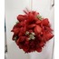A93965 İpli Yapay Çiçek Top Süs Asmalık Kırmızı Küpe Çiçeği Tüylü Çap 20cm 1 Adet