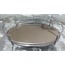 AWTHS 36x22cm Oval Gümüş Renk Metal Aynalı Cam Tepsi 15inch 1 Adet