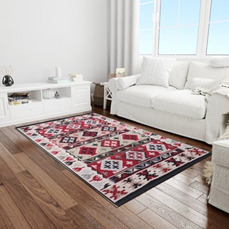 BGH8681126436915 Home Çift Taraflı Kilim Makinede Yıkanabilir Modern Desenli 80x150cm