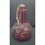 B8J95R Home Desenli Üfleme Cam Şişe 19x15cm Servis Sunum Vazo Mutfak İran Kırmızı 1 Adet