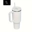 GR209858 40oz Paslanmaz Çelik Yalıtımlı Bardak Sap Samanlı BPA FREE Saf Beyaz 1 Adet
