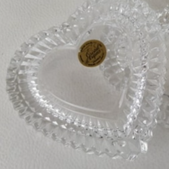 A9053991 Cristal d'Arques France Coeur Kalp Collection Genuine Lead Crystal 1 Adet