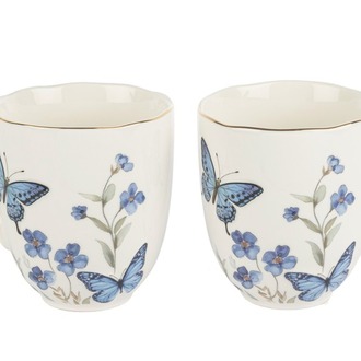 P374.115477 Butterfly Lovers 2li Kupa 400cc Butik Porselen
