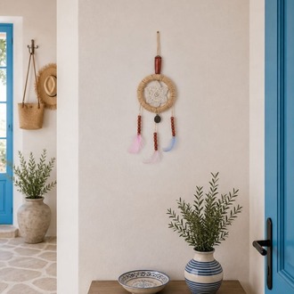 BEJ6 Elyapımı dantelli dreamcatcher Çap 8 cm