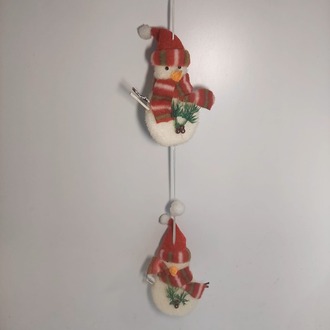 E161616112025 2li kardan adam   Noel PENCERE - kapı süsü  13 cm 