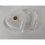 9053991 Cristal d'Arques France Coeur Kalp Collection Genuine Lead Crystal 1 Set