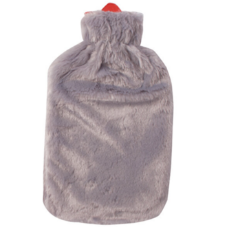 BGD10881013 Biggdesign Cats Gri Peluş Sıcak Su Torbası, Yumuşak Kılıf, 2 L, Kedili Tasarım