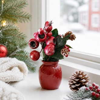 ZER11 NOEL yapay çiçek 20cm