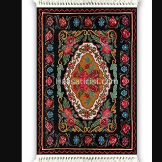 V-6009 Vintage Halı 80x150cm Kilim Kaymaz Tabanlı Dekoratif 1 Adet