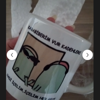 A92762639 Porselen - Karabiberim Motto Kupa Bardak- Makinede Yıkanabilir 1 Adet