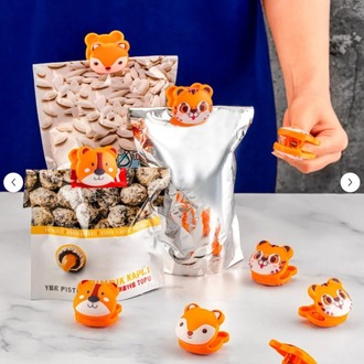 A788665729 (3'LÜ SET) Cutie Paket Klipsi Sevimli Hayvan Figürlü 