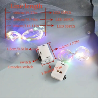 AAEL25577 100cm 10LED 1 ADET Sıcak Renk, Üç Seviye Ayarlanabilir