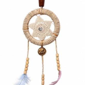ABEJ1 Elyapımı dantelli dreamcatcher Çap 8 cm