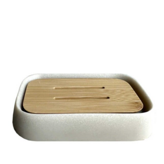 AD-S21070 Sau 3'lü Banyo Set Ahşap Sıvı Katı Sabunluk Diş Fırçalık Modern