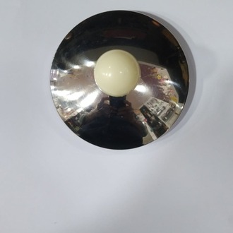 B388364 Çaydanlık Demlik İçin Plastik Tutmaçlı Metal Gümüş Renk 1 Adet 10cm Kapak