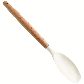 TR2846400 Beyaz 2 adet Fitma Silikon Spatula Ahşap Saplı - Pişirme