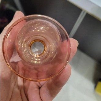 ABASIKRENKLIBOHEMIA Bohemia Kristal Yuvarlak Kahve Yanı Su Bardak Rastgele Renk 1 Adet