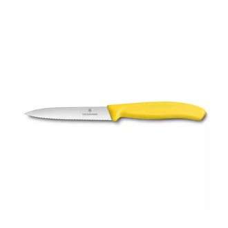 VT 6.7736.L8  Victorinox Swissclassic 10cm Tırtıklı Soyma Bıçağı Sarı Mutfak Ürünü 1 Adet