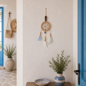 BEJ4 Elyapımı dantelli dreamcatcher Çap 8 cm