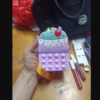 BAF179223 Mor Çapraz Çanta Gençler İçin Sevimli Cupcake 1 Adet