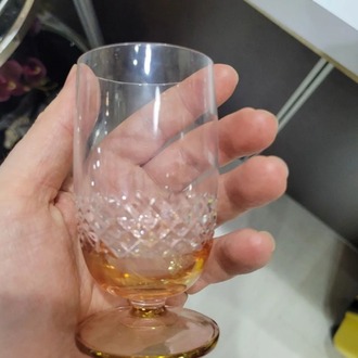 ABASIKRENKLIBOHEMIA Bohemia Kristal Yuvarlak Kahve Yanı Su Bardak Rastgele Renk 1 Adet
