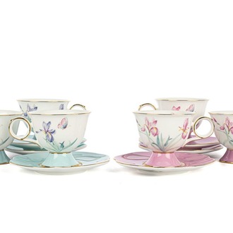 P367.389437 Lilyum 2'li Rastgele Renk Kahve Fincan Set Butik Porselen