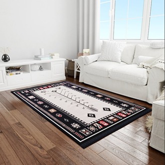 BGH8681126436908 Home Çift Taraflı Kilim Makinede Yıkanabilir Modern Desenli 120x180cm