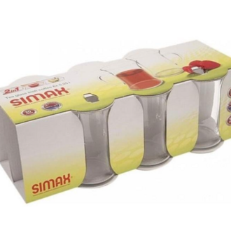 22026 Simax 6'lı Cam Kupa 0,25 Lt Çay Kahve Sofra Mutfak