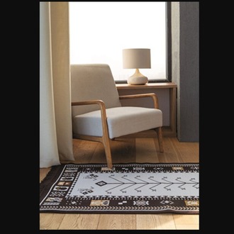 BGH8681126436908 Home Çift Taraflı Kilim Makinede Yıkanabilir Modern Desenli 120x180cm