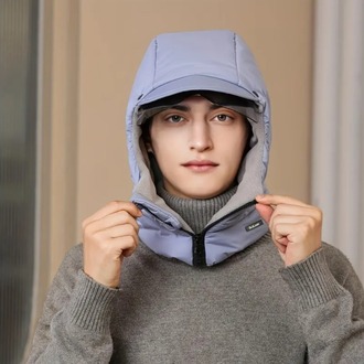 AR270831 1 adet Kış Sıcaklığı Kadın Polyester Fleece Şapka Entegre Şal ile, %100 Polyester