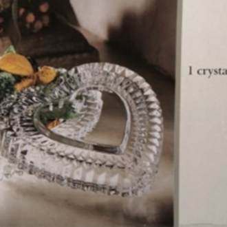 A9053991 Cristal d'Arques France Coeur Kalp Collection Genuine Lead Crystal 1 Adet