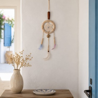 ABEJ1 Elyapımı dantelli dreamcatcher Çap 8 cm