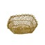 E1dkkn8851455brdo Kancaev İnce Hasır Sepet Küçük 14x12x7cm Abaka El Örgüsü Ekmek Sepeti Gold