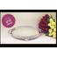 140002 57x32x8cm Oval Aynalı Cam Metal Çift Kulplu Ayaklı Çay Tepsi Eskitme 1 Adet