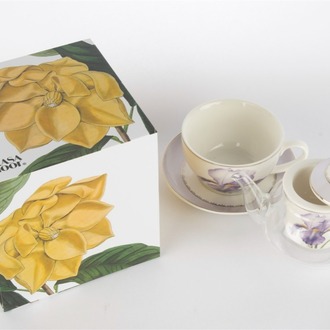 P388.132894 Art Of Botanica Lila Tek Kiş. Demlik Fincan Butik Mutfak