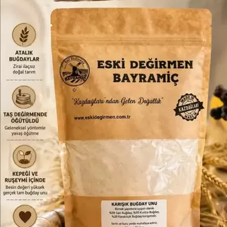 ESKİ DEĞİRMEN BAYRAMİÇ KARIŞIK BUĞDAY UNU 1KG