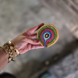 ağaç nazar boncuğu / sarı 