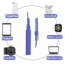 Bluetooth ve Kablosuz Kulaklık Temizleme Kalemi Aparatı, 3'ü 1 Arada Airpods Temizleme Kalemi