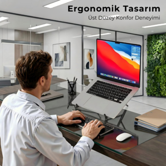 Manyetik 3’ü 1 Arada Ayarlanabilir Masaüstü Laptop Tablet Telefon Standı