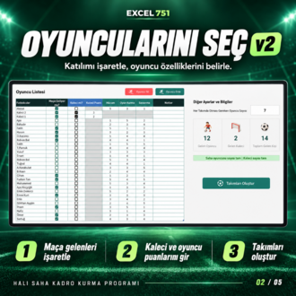 Halı Saha Kadro Kurma Programı v2