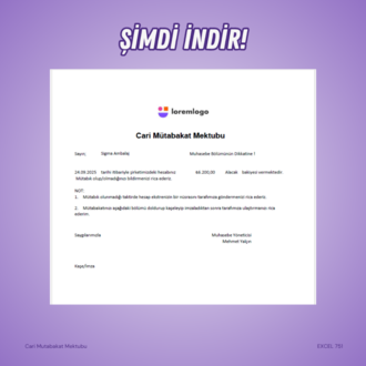 CARİ MUTABAKAT MEKTUBU [Otomatik Oluşturma ve Mail Gönderimi]