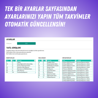YILLIK DİNAMİK TAKVİM