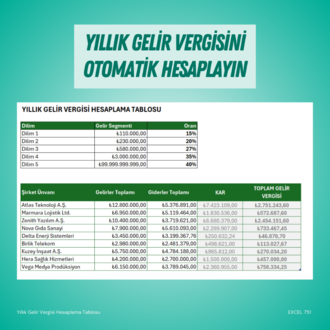YILLIK GELİR VERGİSİ HESAPLAMA