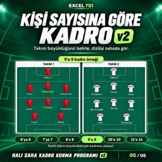 Halı Saha Kadro Kurma Programı v2