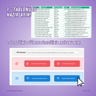CARİ MUTABAKAT MEKTUBU [Otomatik Oluşturma ve Mail Gönderimi]
