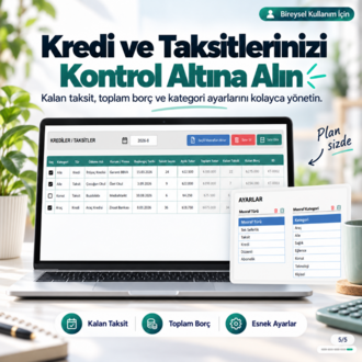 Excel Masraf Takip Programı (Ev Ekonomisi İçin Bireysel Kullanım)
