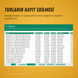 TUR - GEZİ PLANLAMA TAKİP PROGRAMI (TUR ŞİRKETLERİ İÇİN)