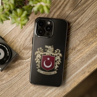 Türk Bayrağı ve Kurt Tasarımlı Flexible Cam Telefon Kılıfı 
