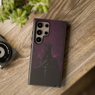 Mor Kraliyet Tasarımlı Flexible Cam Telefon Kılıfı