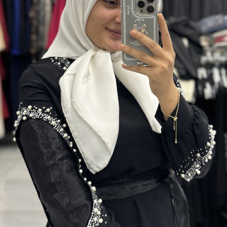 İncili abiye elbise